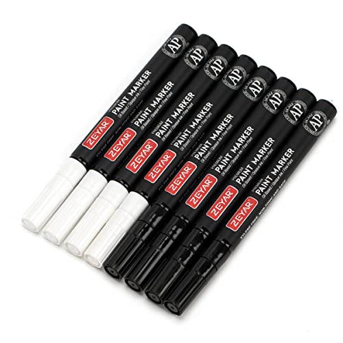 ZEYAR Permanent OilBased Paint Markers, Expert of Rock Painting, Black