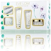 EVE LOM Glow Essentials Set | Includes Cleanser 20ml + half Muslin Cleansing Cloth, Foaming Cream Cleanser 20ml, Rescue Mask 