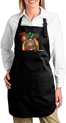Kitchen Aprons The Pineapple General With Knief.PNGFunny Simple Apronswith Pocket Crafting Bib Apron