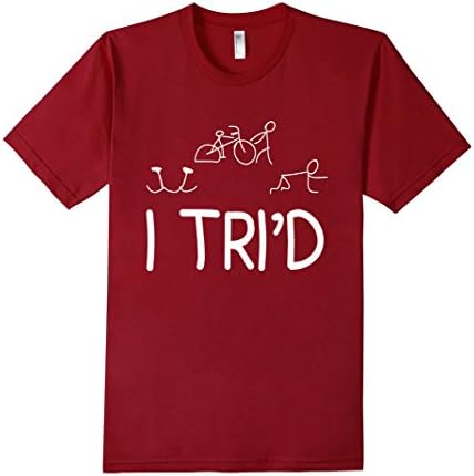 Men's Triathlete Gifts Biking Running Swimming Triathlon T-Shirt Medium Cranberry