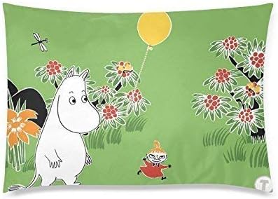 KENETOINA Custom Moomins Valley Cartoon Pillowcase 2030 two sides Zippered Rectangle PillowCases Throw Pillow Covers