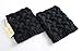 FAYBOX Short Women Crochet Boot Cuffs Winter Cable Knit Leg Warmers Black