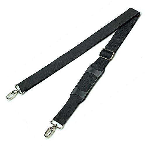 Hibate Replacement Shoulder Strap Adjustable Luggage Bag - Black, Non-Slip Pad - Thumbnail 2