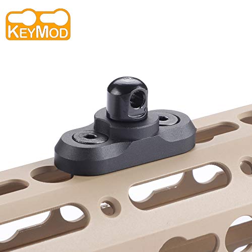 Sawke Keymod Sling Swivel Stud - Keymod QD Sling Swivel Mount, Rifle Sling Adapter for Keymod Rail(for Two Point Sling) (Black)