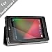 Acase Slim Case / Cover for Nexus 7 (Google Nexus 7 tablet) - Premium PU Leather with Flip Stand Suppot Wake/Sleep Function (BLACK)
