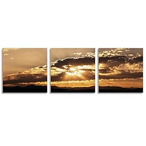 Abstract Bridges Beautiful Sunset Painting Artwork for Home...