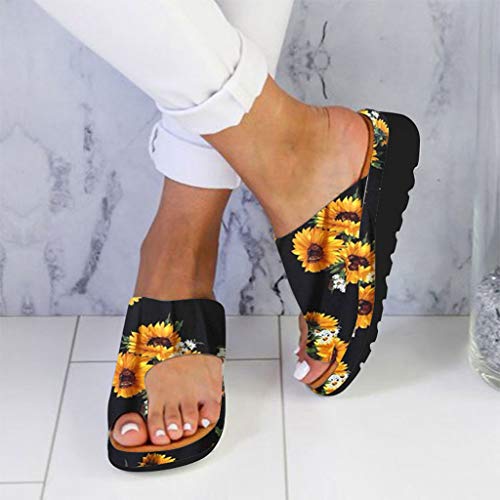 2019 New Women Comfy Platform Toe Ring Wedge Sandals Shoes Summer Beach Travel Shoes Comfortable Flip Flop Shoes