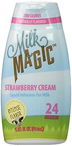 Milk Magic Milk Flavoring Liquid Infusions 48 Servings Assorted Flavors (Strawberry Cream, 2 Pack)
