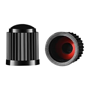 Valve-Loc Tyre Valve Caps (25-Pack) Black, Universal Tire Stem Covers for Cars, SUVs, Motorbike, Motorbike, Bike and…