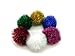 Tuff Kitty Puff Jumbo Sparkle Ball, Tinsel Balls for Cats - 2 Inches, Assorted Colors - Ideal Cat Exercise Toy