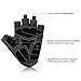 Trideer UltraLight Cycling Gloves (Half Finger) – Breathable Lycra & Anti-Slip Shock - Absorbing Silica Gel Grip, Mountain Road Bike Gloves Men/Women (Black, L (Fits 8.0-8.7 inches))