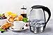 Glass Electric Kettle 1.8 Liter. Borosilicate Glass, Automatic Locking Mechanism, LED Indicator Light, Speed Boil, Auto Shut-Off, Boil-Dry Protection, BPA Free, Cordless, Rotation 360°, Noiselessness, Dimensional Divisions. ETL Certified.