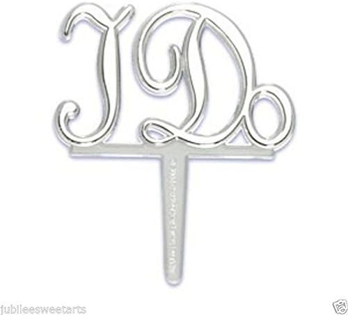 WONTTERFLY 24 CT SILVER I DO WEDDING BRIDAL CUPCAKE TOPPERS PICKS PARTY FAVORS NEW wp-ido