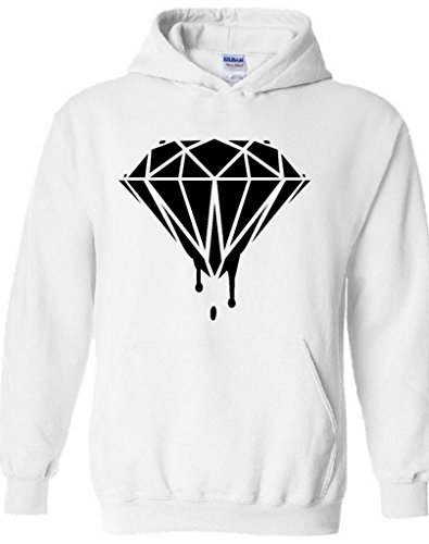 Diamond Black Hoodie Dripping Melting Bleeding Logo Hooded Want