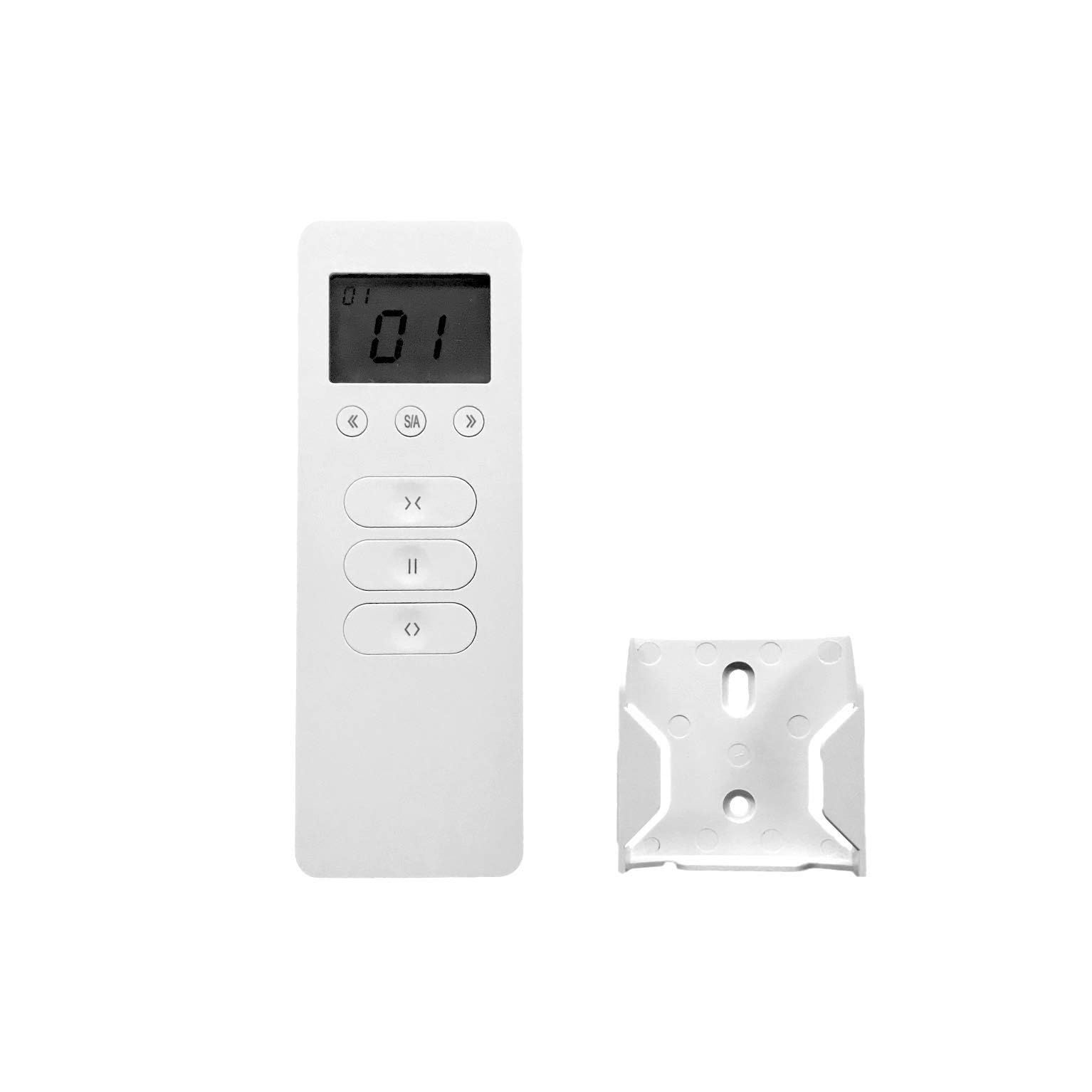 ABALON Remote Control, 16 Channel, Infrared, for Motorized Tracks, White, Controller with Wall Bracket, Electric Curtain Tracks