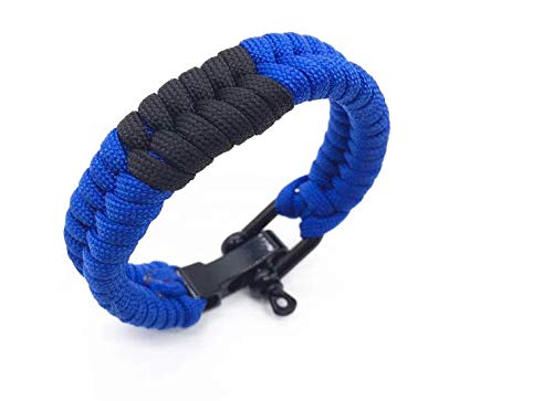 OSS-BJJ Combat Sports - Brazilian Jiu Jitsu Ranked Bracelet - BJJ Wristband - Jiu Jitsu Bracelet - Selection of Colours (Blue, 24)