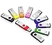 Imphomius 32GB 10 Pack USB 2.0 Flash Drive Thumb Drives with Led Indicator Light 32 GB Swivel Memory Storage Backup Stick with Keychain for Computer/Laptop/PC (Mixed Colors)