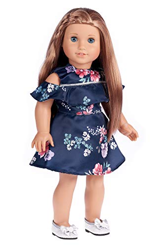 DreamWorld Collections Romantic Moment - Dark Blue Dress - Clothes Fits 18 Inch American Girl Doll (Doll Not Included)