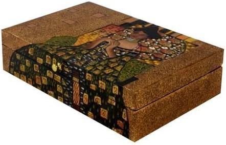 Coromandel COPPER LADY Hand Carved,Hand Painted Wooden Box 12x12x5 [Jewelry]