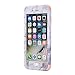 iPhone 8 Plus Case, iPhone 7 Plus Case, Ankoe Marble Stone Pattern Shockproof Full Body Protective Cover Dual-Layer Slim Soft Flexible Silicone and Hard PC for Apple iPhone 7 Plus/8 Plus (Pink)