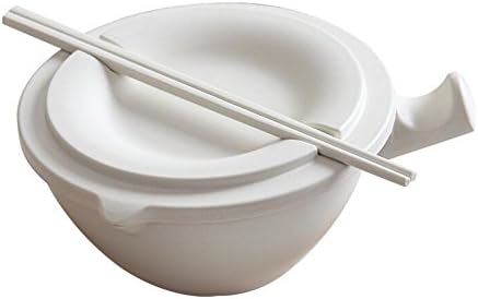 SunniY Noodle Bowl With Lid and Chopsticks Home Large Size Soup Bowl