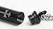 Men's 316 L Stainless Steel Black Cross Bullet Pendant Chain Necklace,20+2