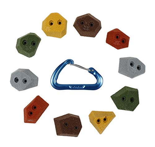 10 Angled Foothold Screw On | Rock Climbing Holds | Assorted Earth Tones - Thumbnail 2