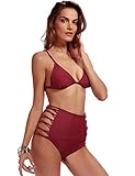 Womens Swimsuits High Waisted Bikini Set Padding Bathing Suits Two Piece Cutout