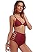 Women's High Waist Bikini Set Padding Swimsuits Two Piece Cutout Bathing Suits