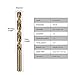 Hymnorq 10-Piece 1/4 Inches Cobalt Drill Bit Set – M35 Grade (5% Cobalt) Steel, Fully Ground, Dual Twist Flute, 135 Degree Split Point, Jobber Length, Bronze Finish, with Tough PP Storage Case