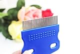 Tear Stain Remover Comb for Dogs - Extra Fine Tooth Rake Gently & Effectively Gets Rid of Crust, Mucus, and Gunk Around Your Shih Tsu or Maltese (Blue)