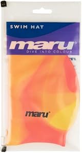 Maru Silicone Swim Cap Orange Shades One Size Fits All Adults Kids view 2