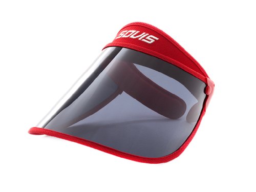 Sovis Red Full Facial Protection Sun Cap Solar Visor Hat