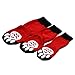 EXPAWLORER Double Side Anti-Slip Dog Socks 2 Pairs - Adjustable Pet Paw Protector with Strap, Traction Control Non-Skid for Indoor on Hardwood Floor Wear, Paw Protection for Puppy Dogs