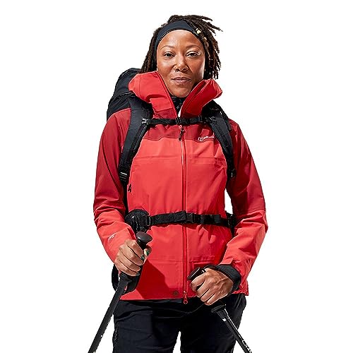 Berghaus Highland Storm 3L Waterproof Chaqueta para Mujer, CarmĂn/Tall Poppy, 34