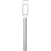 Danish Dough Whisk for Sourdough Starter, Stainless Steel Dough Hand Mixer Reaches Jar Bottom Dutch Bread Whisk Tool for Pizza Bread Cake Mixing & Cooking