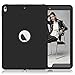 iPad Pro 10.5 A1701/A1709 Case, Hocase High-Impact Shock Absorbent Dual Layer Silicone+Hard PC Bumper Protective Case for iPad Pro 10.5-inch 2017 Model - Black