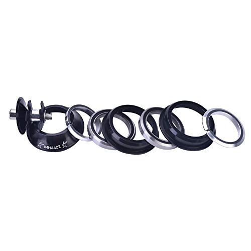 Qii lu Bicycle Headset, Bike Fork Headset Aluminum Alloy Bike Bicycle Front Derailleur Headset Replacement Tackle Bicycle Accessories for 44mm Head Tube(Black) - Thumbnail 2