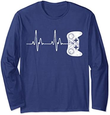 Gamer Heartbeat Long Sleeve Video Game Lover Gift Shirt