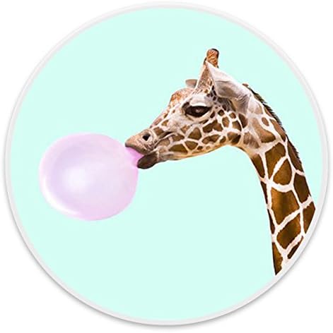 Vintage Mounts and Stands, Expanding Grip Stand Pop Out Mount Sockets for iPhone, Smartphones and Tablets - Bubblegum Giraffe White