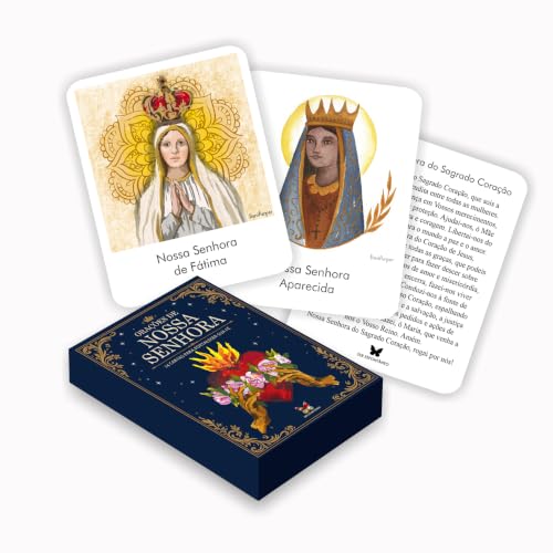 Cartas de Oração Nossa Senhora | Kit com 24 Cartas Devocionais | Espiritualidade, Fé, Presente Religioso e Conexão Interior