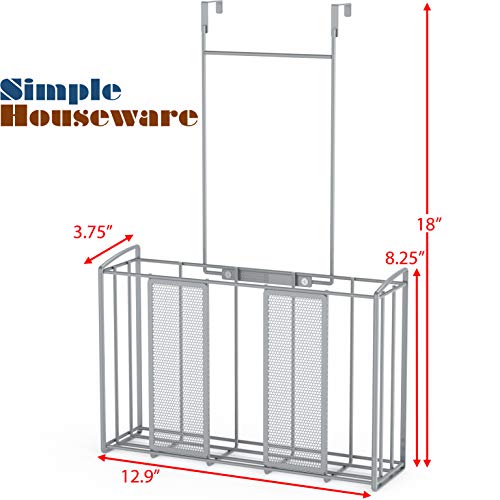 SimpleHouseware Over Door Organizer, Mesh Silver Pricepulse