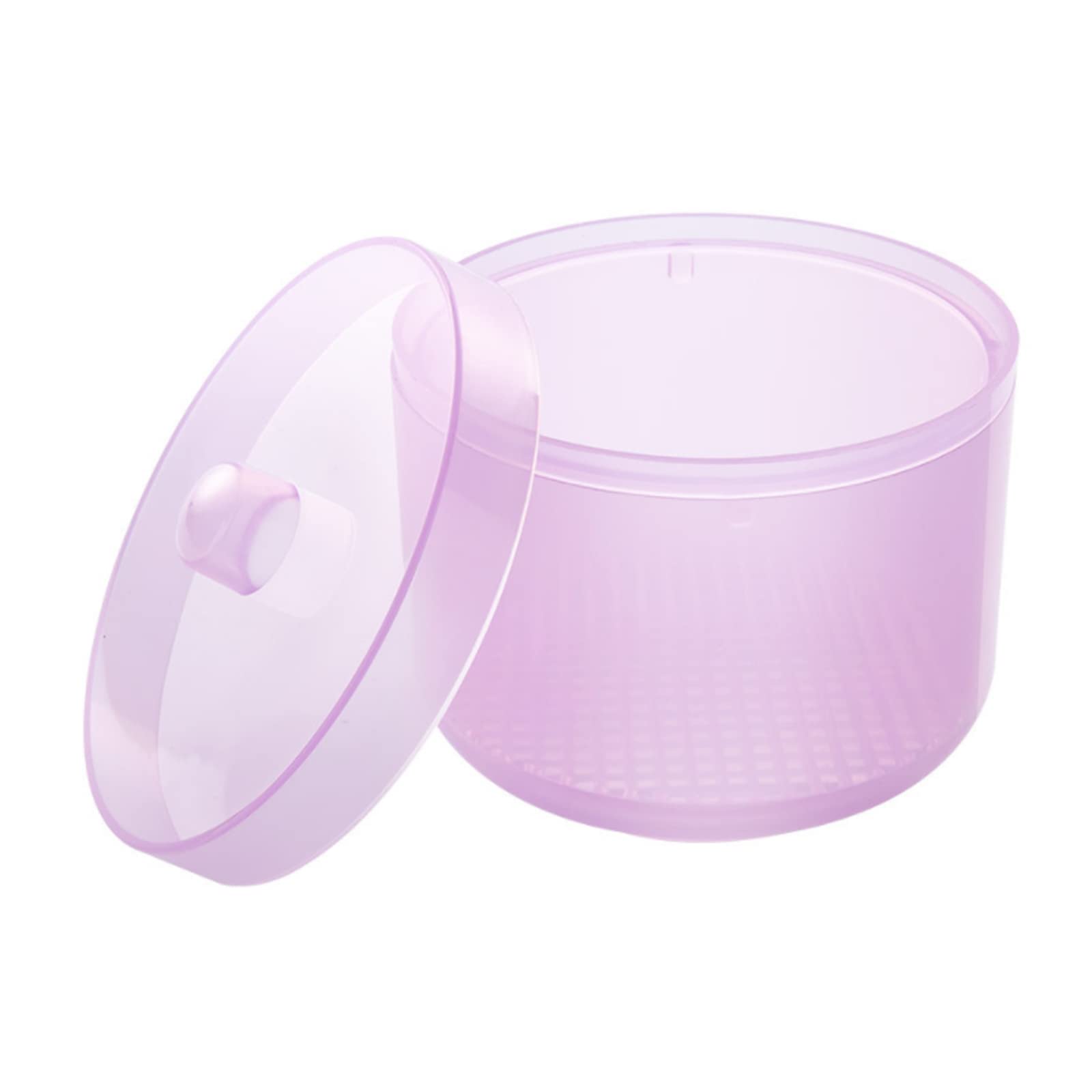 Nail Tray Sterilizer Box,1PC Nail Sterilizer Disinfection Tray Box Tools, Nail Tool Cleaner Round Boxes Bowl for Manicure Set of Tools Storage,Nail Art Disinfection Container (Purple)