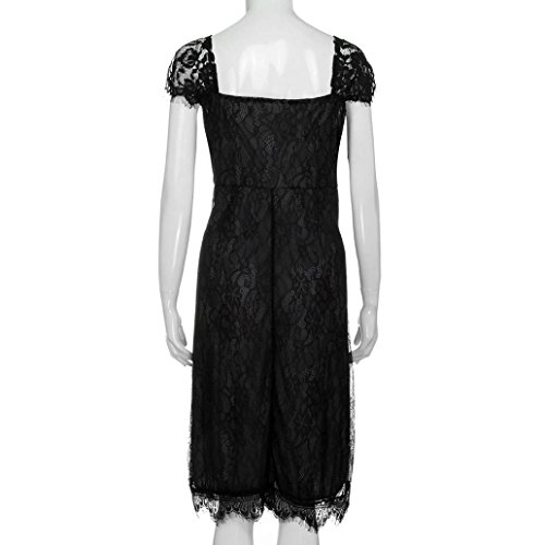 Hot sale!Clearence!Loose Dress Todaies Plus Size Women Sleeveless Lace Long Evening Party Prom Gown Formal Dress 2 Colors (2XL, Black)