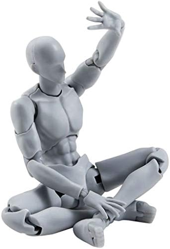 1 Set of Action Figure Model, Human Mannequin Man/Woman Action Figure Equitment with Accessories Kit,Suitable for Sketching, Painting, Drawing, Artist, Kids, Cartoon Figures Action (A)