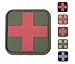 Medic Red Cross First Aid Morale Patch - Perfect for IFAK Rip Away Pouch, EMT, EMS, Trauma, Medical, Paramedic, First Response Rescue Kit, Tactical, Combat, Emergency, Blow Out, EDC Bag (OD Green-Red)