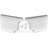 Rainware Supply 5-Inch Aluminum End Caps for K Style Gutters (1 Pair - 1 Left and 1 Right) (White)