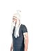 Adult Halloween White Fu Manchu Beard and Wig Costume Accessory