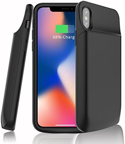 iPhone X Battery Case, 6000mAh Rechargeable External Battery Portable Power Charger Protective Charging Case Cover for iPhone X