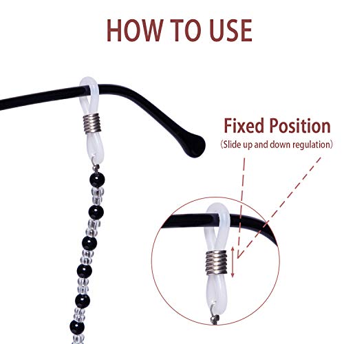Leyaron 10 Pack Eyewear Retainer Sports Sunglass Holder Straps Eyeglasses String (Bead eyeglass chains)